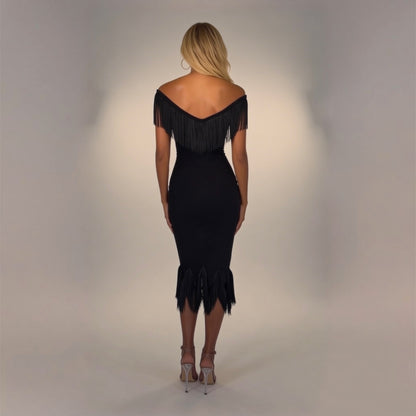 Fringe Midi Dress